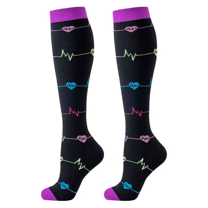 Chaussettes de Compression pour hommes femmes 4 paires course Sport infirmière bas