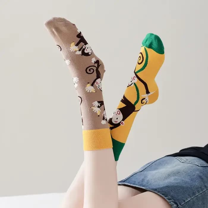 Chaussettes mi-mollet en coton pour hommes et femmes