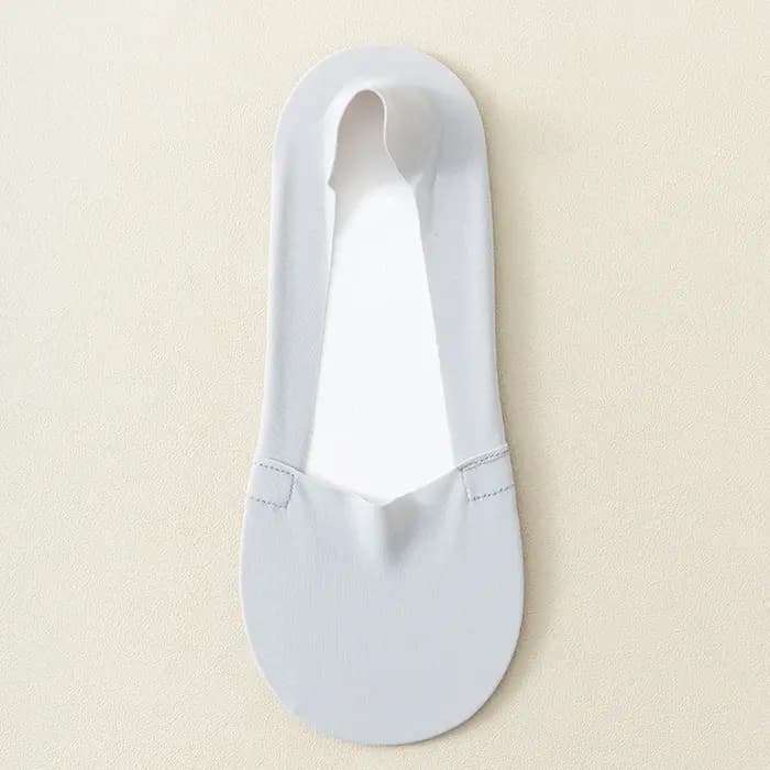 Chaussettes d'été pour femmes, couleur unie, simples, invisibles, respirantes, en silicone, antidérapantes, fines