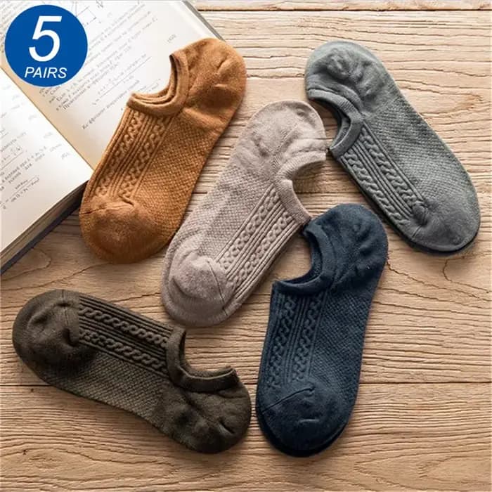 5 paires de chaussettes Tube en coton torsadées pour hommes