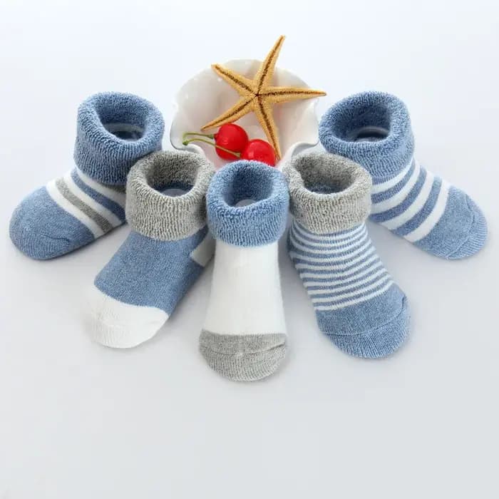 5 paires de chaussettes antidérapantes pour bébés de 0 à 3 ans