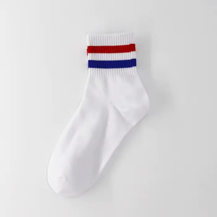 Hommes chaussettes Vintage Streetwear Skate Shcool Designer Punk garçon deux rayures sport Hip Hop a
