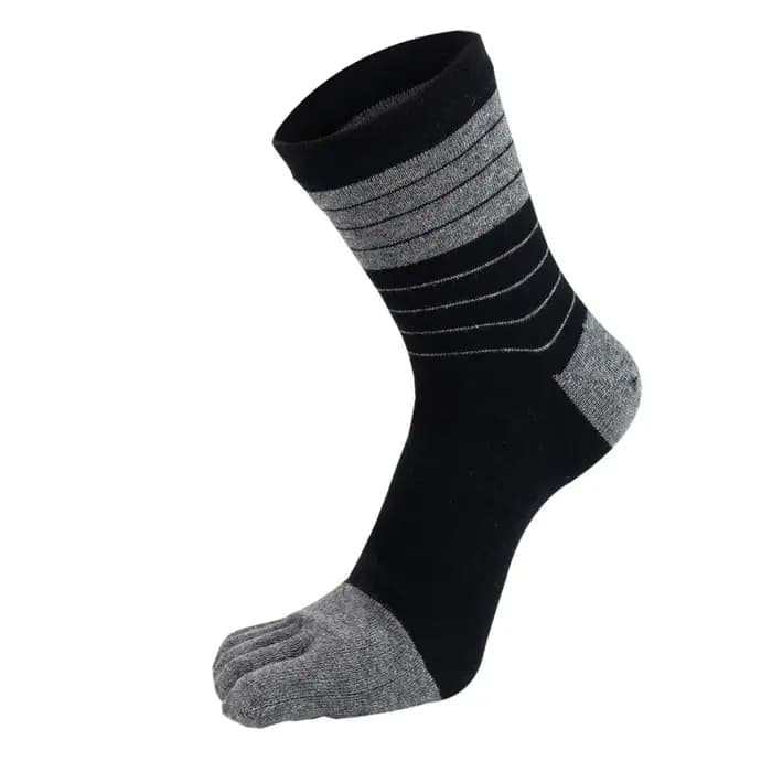 Nouvelles chaussettes à cinq doigts pour homme peigné respirant coloré coton sueur déodorant antibactérien mode Sport