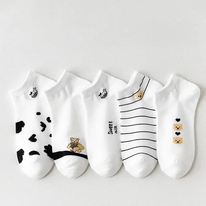 5 paires de chaussettes pour femmes avec vache, mignonnes, uniques, amusantes, confortables, évacuant l'humidité