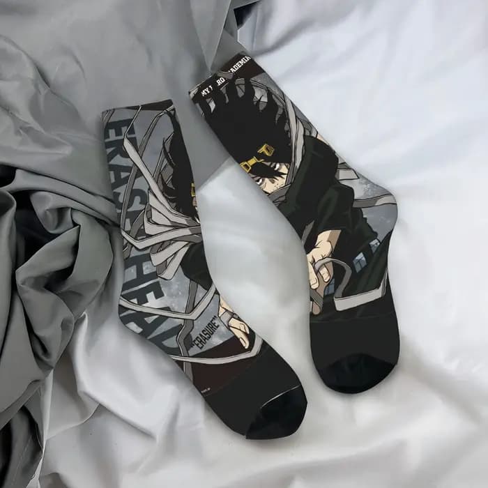 Aizawa Shota Collage chaussettes bas gothiques hommes