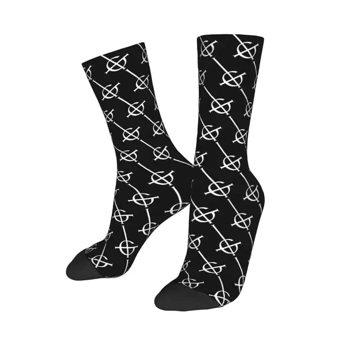 Custom G-Ghosts Heavy Metal Band Rock Dress Socks for Men Women Warm Fashion Punk Crew