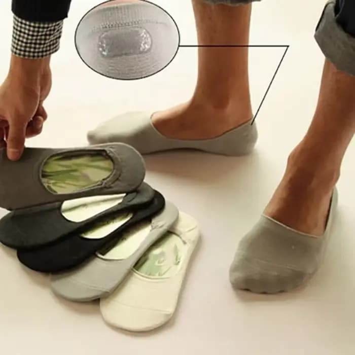 Chaussettes invisibles respirantes en bambou pour hommes