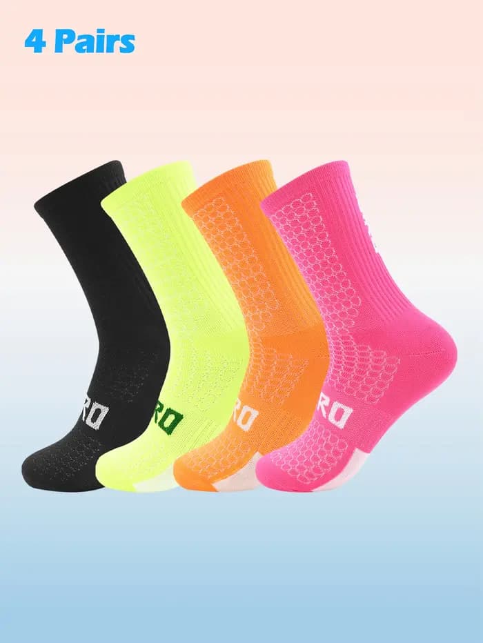 Chaussettes de cyclisme hommes 4 paires/ensemble