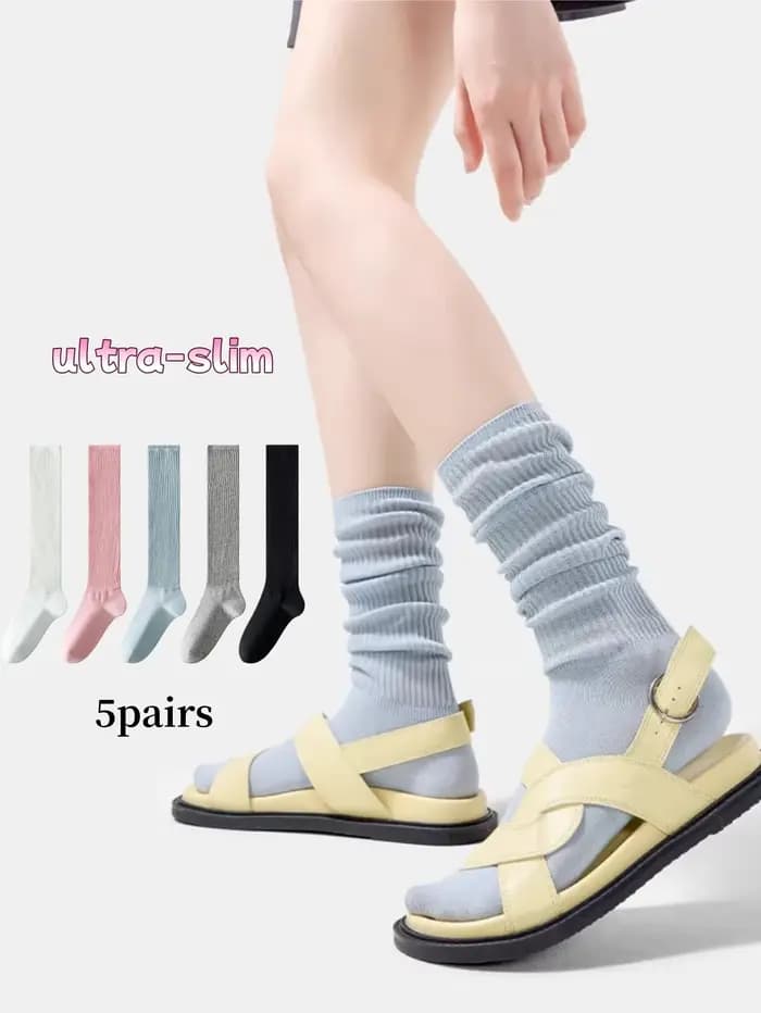 Chaussettes côtelées amples