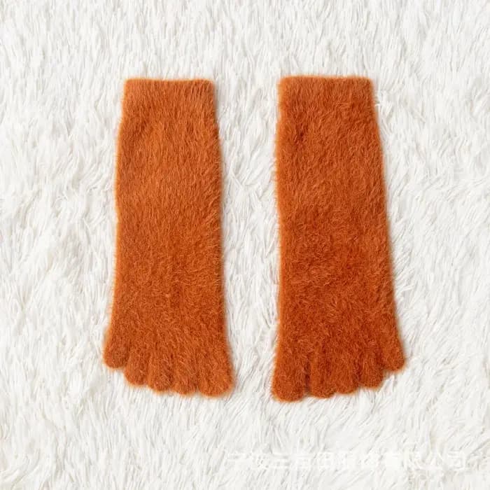 Chaussettes épaisses à cinq doigts pour femmes et filles