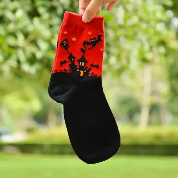 Mode femmes coton chaussettes Halloween horreur Cosplay décontracté cheville