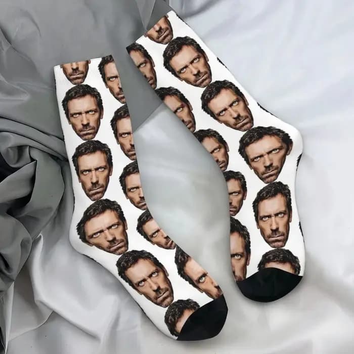 Dr. Gregory House chaussettes automne télévision américaine bas drôle hommes qualité