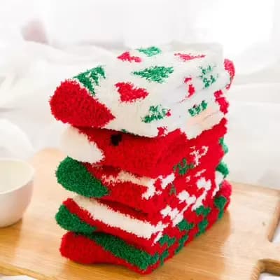 Chaussettes thermiques en velours de corail pour femme