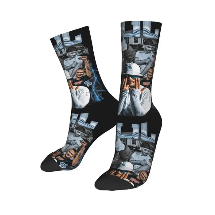Personnalisé JUL rappeur français musique hommes femmes équipage chaussettes unisexe Kawaii printemps été automne hiver robe chaussettes