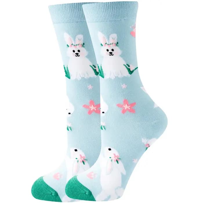 Chaussettes de sport en coton pour femmes, tube moyen créatif, motif animal et plante, chaussette mignonne colorée, cadeau merveilleux, mode de créateur drôle