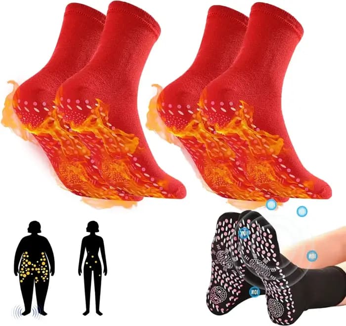 1 paire Tourmaline minceur santé chaussette auto-chauffant chaussettes magnétique
