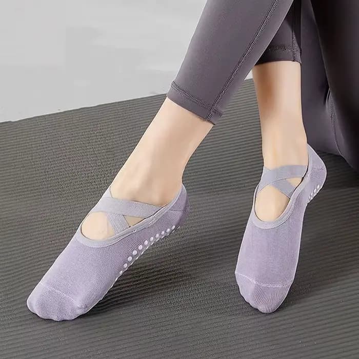 Chaussettes de yoga professionnelles antidérapantes pour femme