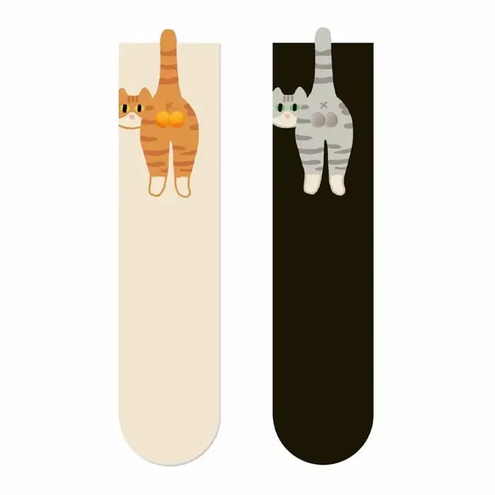1/2 Paire de Chaussettes 3D Patte de Chat Mignonnes