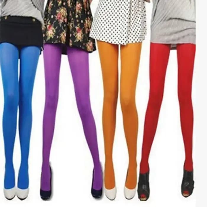 Collants souples résistants à la course, bonneterie d'automne, collants semi-oppaques pour femmes, bas à haute élasticité de couleur unie