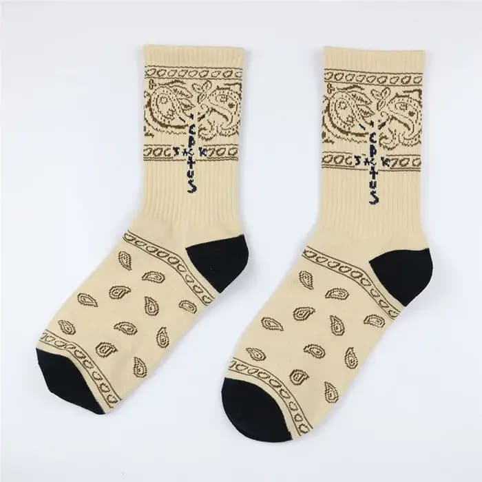 Chaussettes hautes en noix de cajou pour hommes et femmes