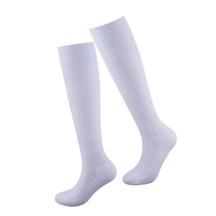 Chaussettes d'escrime professionnelles en coton blanc pour enfants et adultes, design épais, protège contre la sueur, chaussettes aux genoux
