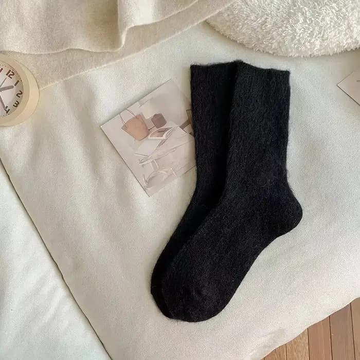 1/2 paires de chaussettes d'hiver en laine pour femmes