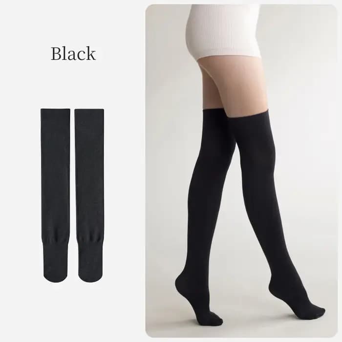 SUJIIN laine mélange cuissardes chaussettes femmes 2025 bas d'hiver décontracté tricoté chaud Harajuku solide respirant chaussettes femmes XW007