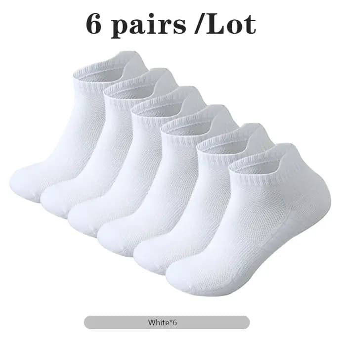 6 paires/lot hommes chaussettes de course maille respirant mince