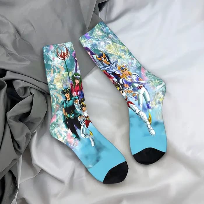 S-Saints Anime s-seiyas bas chaussettes femmes hommes moyen doux chaussettes printemps course sport