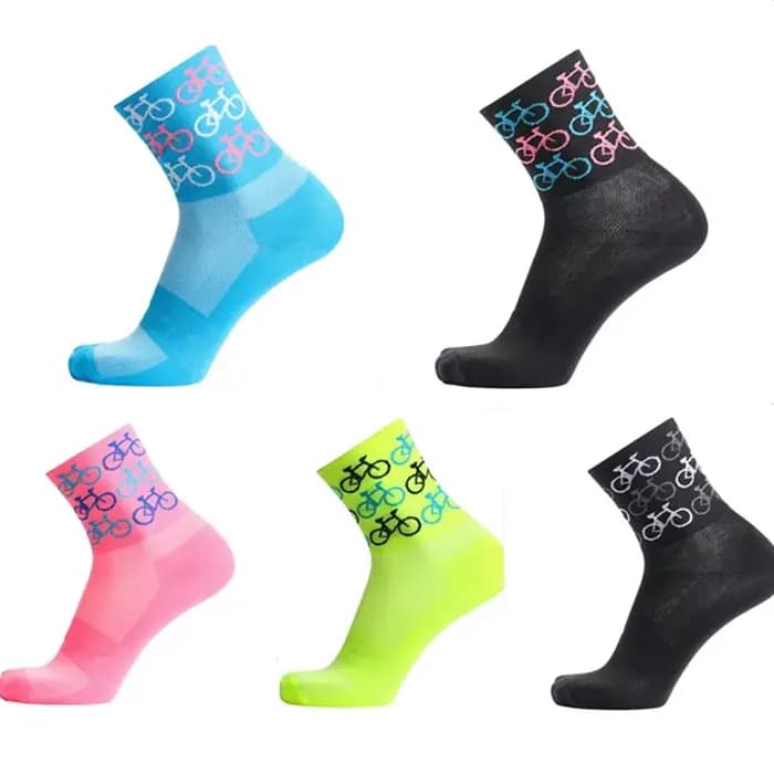Chaussettes de cyclisme respirantes pour hommes et femmes