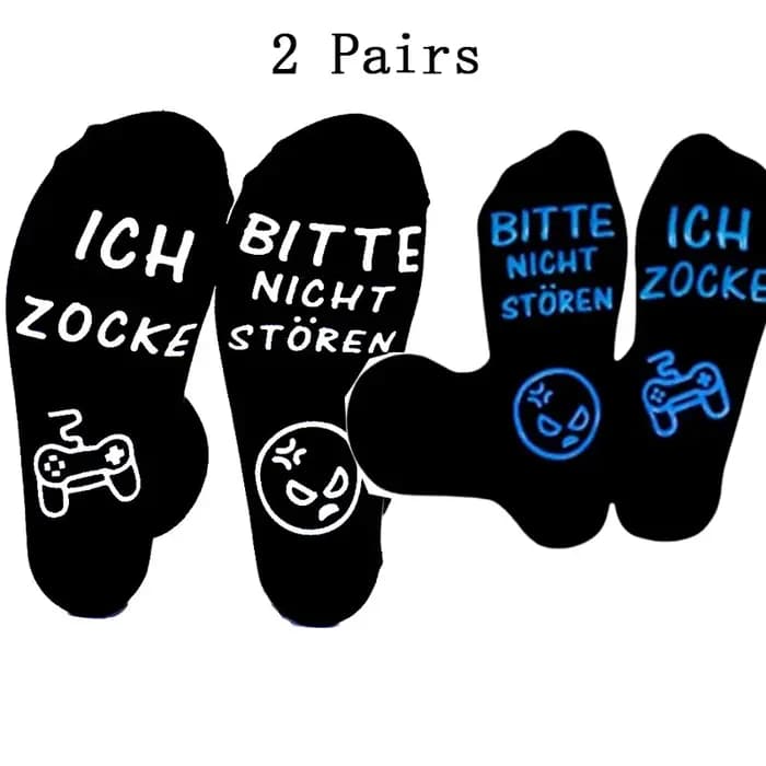 2/3 paires hommes chaussettes en caoutchouc allemagne lettre antidérapant homme décontracté drôle mâle équipage chaussettes S05