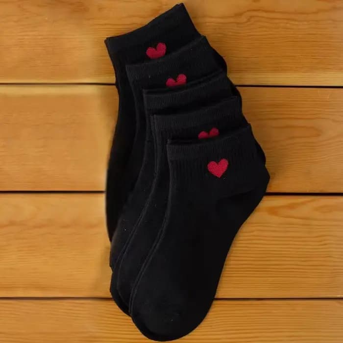 5 paires de chaussettes noires et blanches pour femmes, chaussettes bateau en coton à Tube bas, mign