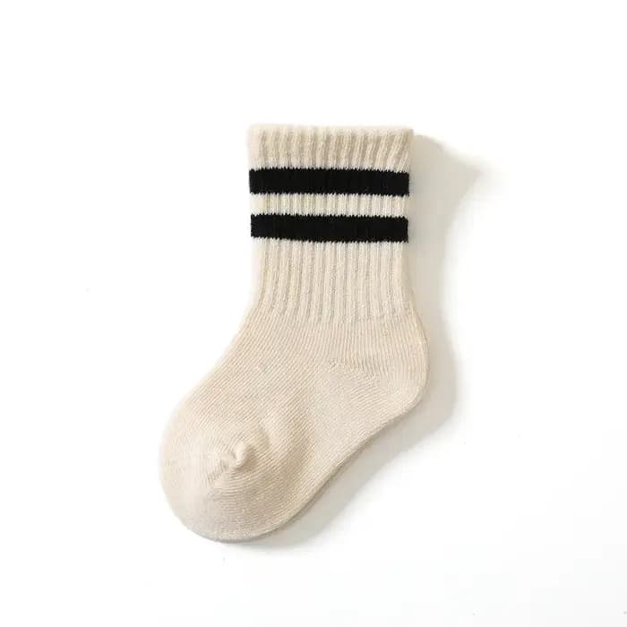 Chaussettes de Sport blanches et noires pour enfants