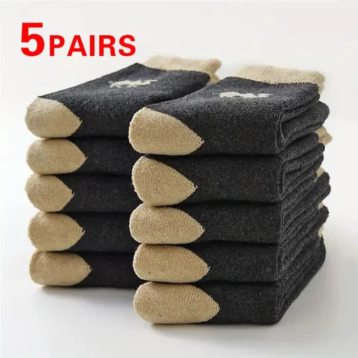 5 paires de chaussettes d'hiver de haute qualité pour hommes et femmes