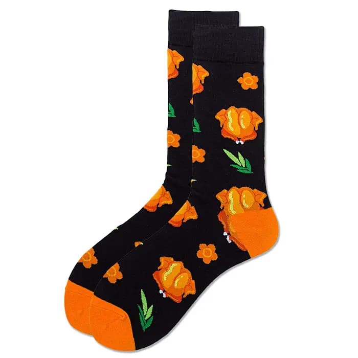 Nouveau INS bière maïs hommes et femmes chaussettes pastèque hot dog sushi marée