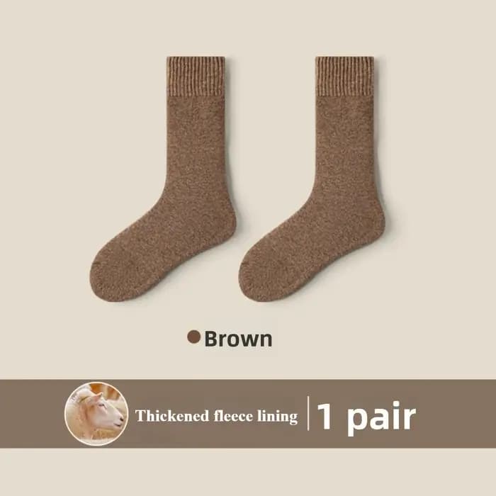 1 paire de chaussettes thermiques chaudes d'hiver pour femmes