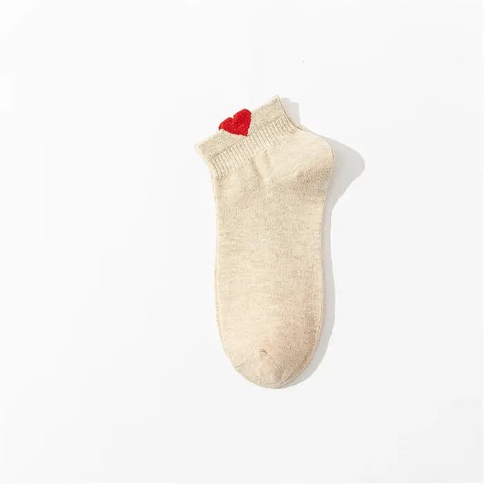 Chic nouvelles femmes été printemps mignon 3D rouge amour coeur cheville chaussettes drôle heureux frais littéraire collège Style court Sokken
