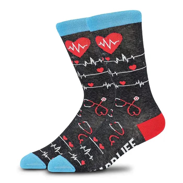 Chaussettes en coton imprimé Elin pour hommes et femmes, chaussettes amusantes et confortables, chau