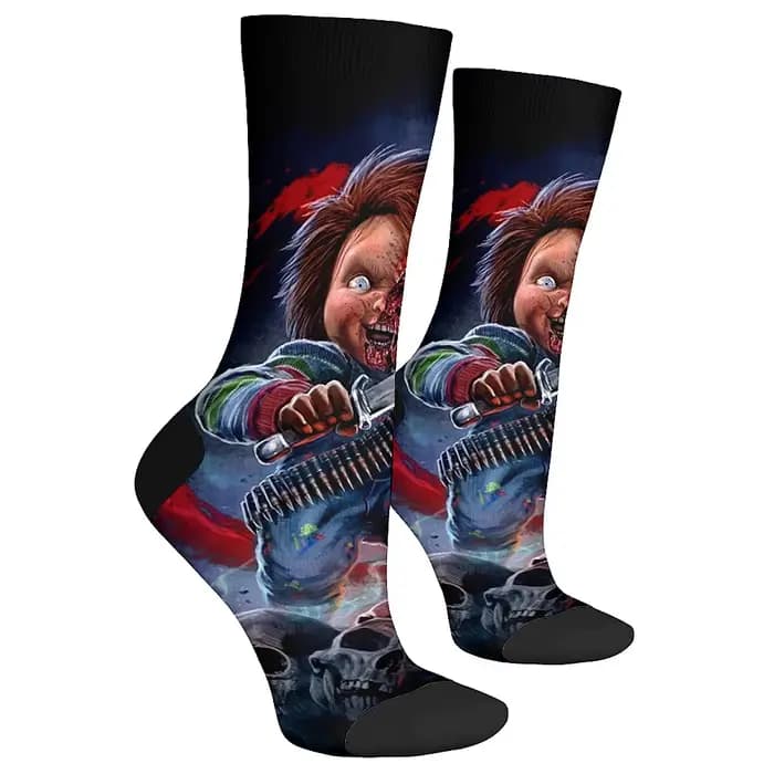 Chaussettes de sport sur le thème du film d'horreur pour hommes