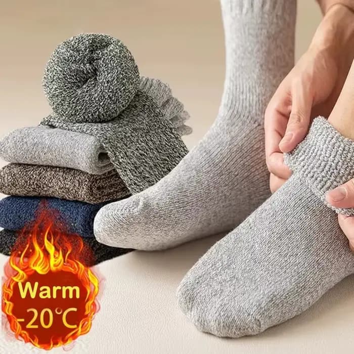 5 paires de chaussettes chaudes d'hiver pour hommes et femmes