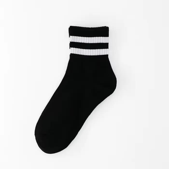 Hommes chaussettes Vintage Streetwear Skate Shcool Designer Punk garçon deux rayures sport Hip Hop athlétique blanc