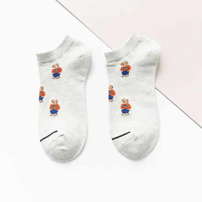 Chaussettes courtes respirantes en coton pour hommes