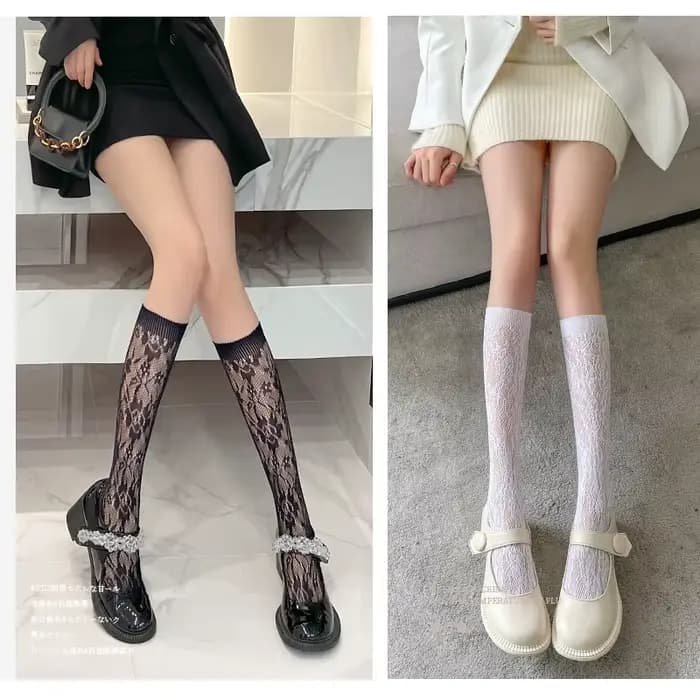 Chaussettes Lolita en dentelle Cosplay pour femmes