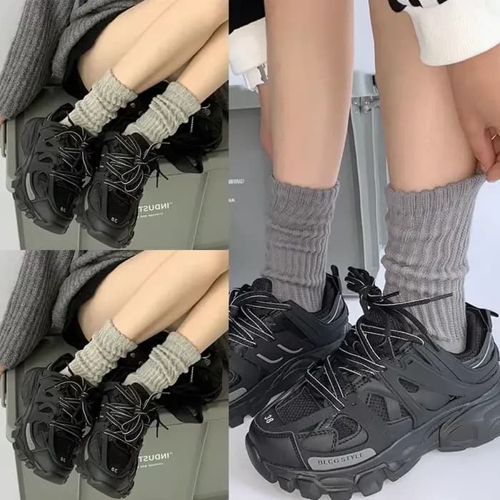 Chaussettes longues tricotées Y2k pour femmes et filles