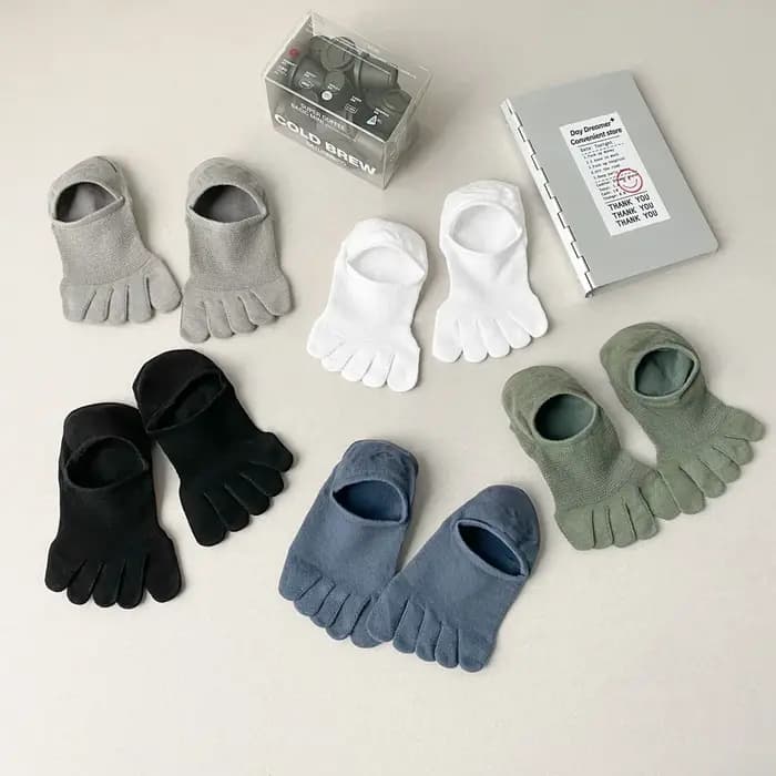 5 paires de chaussettes invisibles à orteils pour hommes