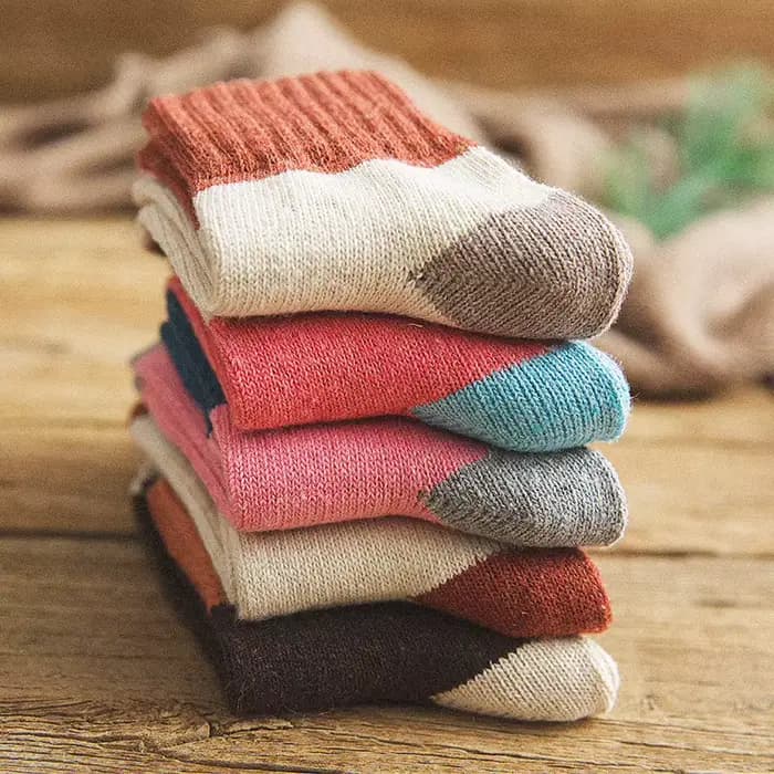 HSS – chaussettes thermiques en coton épais et chaud pour femme