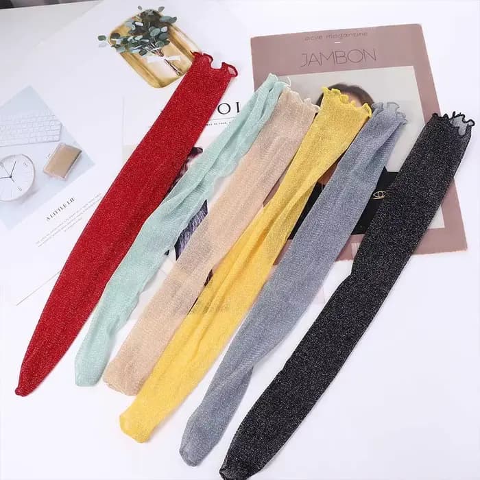 Chaussettes respirantes à paillettes brillantes élastiques pour femmes