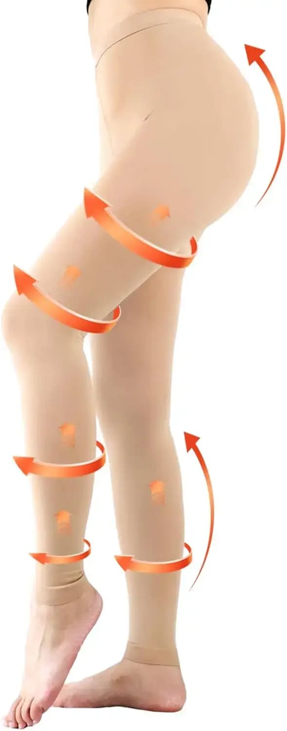 Collants de Compression médicaux 22-32mmHg collants de Compression de soutien gradué Leggings sans pieds pour œdème, varices