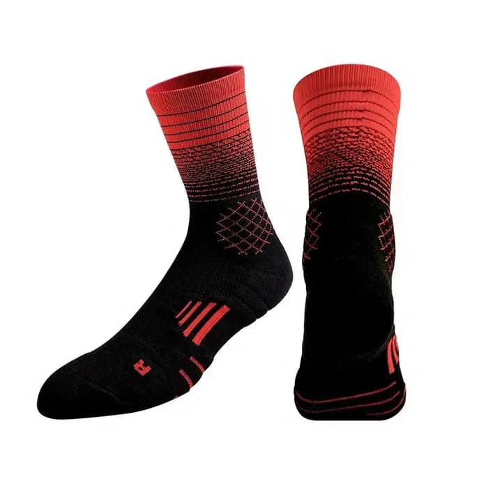 Chaussettes de Sport antidérapantes à séchage rapide, à la mode, pour basket-ball, Football, dégradé de couleur, bas de serviette, bas moyens pour hommes/femmes