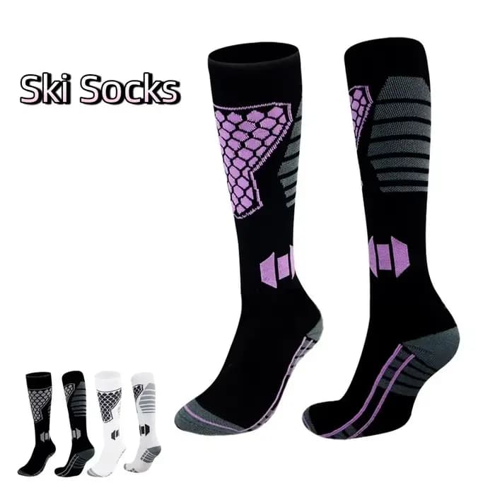 Nouvelles chaussettes de ski épaisses antidérapantes respirantes